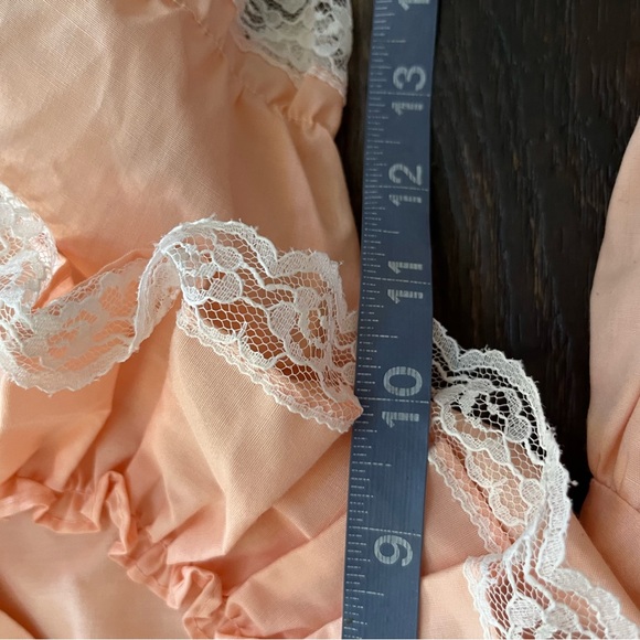 Vintage sugar plum peach pink ruffle lace frilly circle pageant dress 5 *READ - Picture 13 of 15
